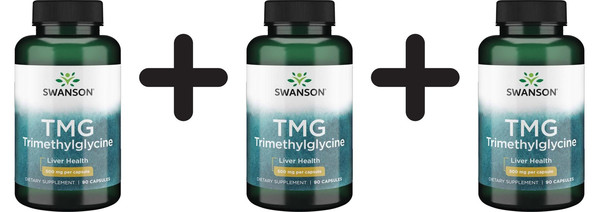 3 X Swanson TMG (Trimethylglycine), 500Mg - 90 Caps (177,70 Eur/Kg)-image