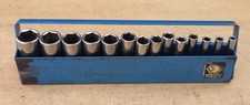 Matco Tools Samd146ta-14 Drive 14 Pc Metric Deep 6pt Chrome Socket Set W Tray