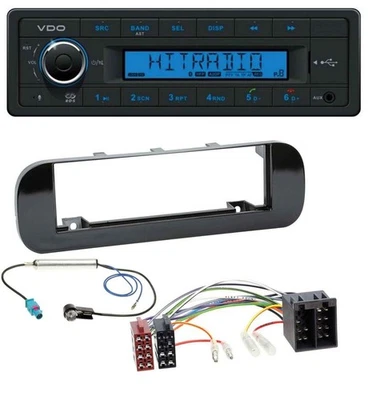 VDO AUX Bluetooth USB MP3 Autoradio für Fiat Panda (ab 2012) - glänzend - Bild 1 von 4