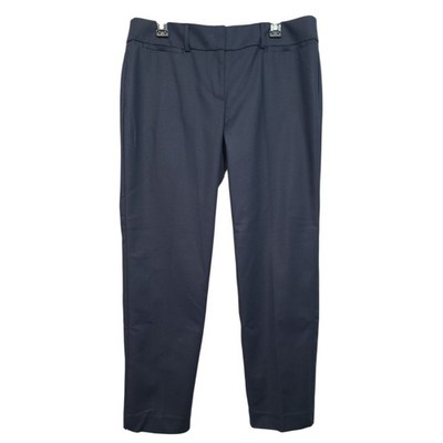 LOFT Rivera Cropped Marissa Fit Pants Navy Size 12 Tall NWT Cotton Stretch