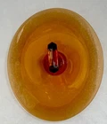 Amber Depression Glass Oval Dessert/Serving/Sandwich Tray With Center Handle