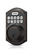 TEEHO TE001 Keypad Deadbolt, Oil Rubbed Bronze Weatherproof Keyless Entry