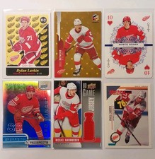 Detroit Red Wings 40 Card Lot - Lucas Raymond Gold And Base HoloGrFX Rookie Card. rookie card picture