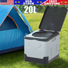 5.3 Gallon Portable Toilet 20L Folding RV Travel Outdoor Commode Porta Potty USA