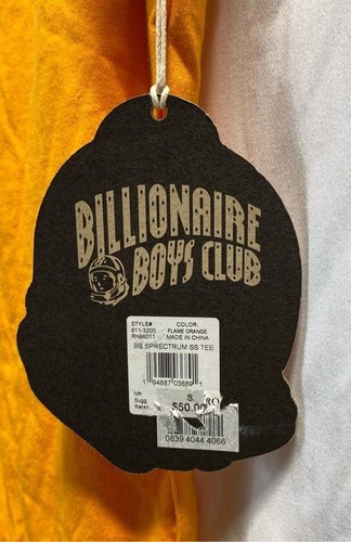NWT Billionaire Boys Club Mens Flame Orange Cotton Spectrum Graphic T-Shirt Sz S - Picture 4 of 4