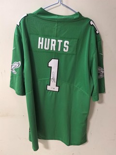 Jaylen Hurts signed sign autograph autographed custom jersey with coa