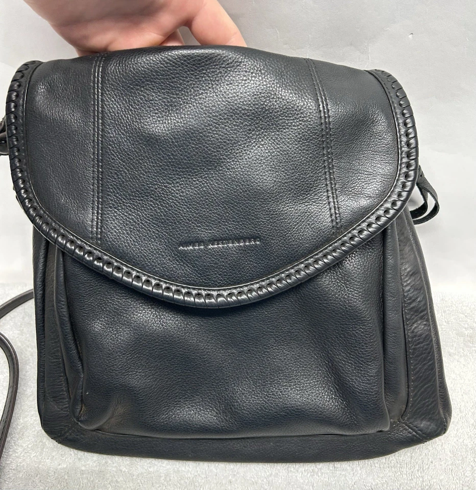 Aimee Kestenberg Womens Black All For Love Leather Mini Crossbody Purse Bag - Image 2 of 4