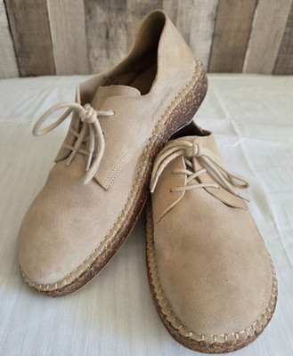 Birkenstock Gary Suede Lace-Up Sand/Ginger/Beige Shoes #041904 W8/M6 EUC
