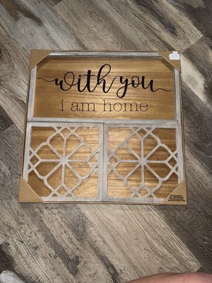 Rustic Farmhouse Wall Decor   With You I Am Home 3 Piece Set- Primitive Country