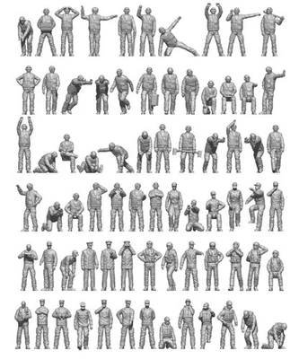 NEW !! Ion Model U350-004 – US Navy – Personnel Porte-Avions et Pilotes(1:350)