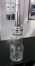 Glass Motor Oil Bottle Jar (Reproduction)