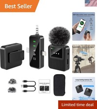 3-in-1 Mini Microphone for iPhone, Android, Camera - 328ft Long Range, 20H Ba...