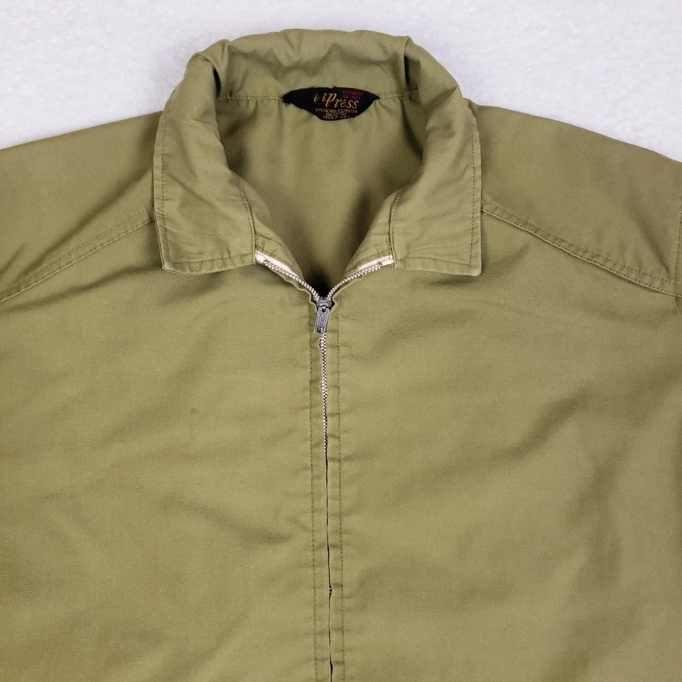 Chaqueta de Colección Años 60 Van Heusen VPress Hecha en EE. UU. Verde Oliva Utilidad Ropa de Trabajo Abrigo Foto 2 de 4