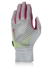 Nike Women's Elite Storm Fit Gloves Grey Pink Size /Reflective Silver/X Large