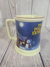 The Polar Express BELIEVE Raised Ceramic Coffee Mug Cup Hot Chocolate 3D