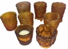 Lot Of 8 Fenton Candleholders 4 Hobnail 2 Daisy & Button