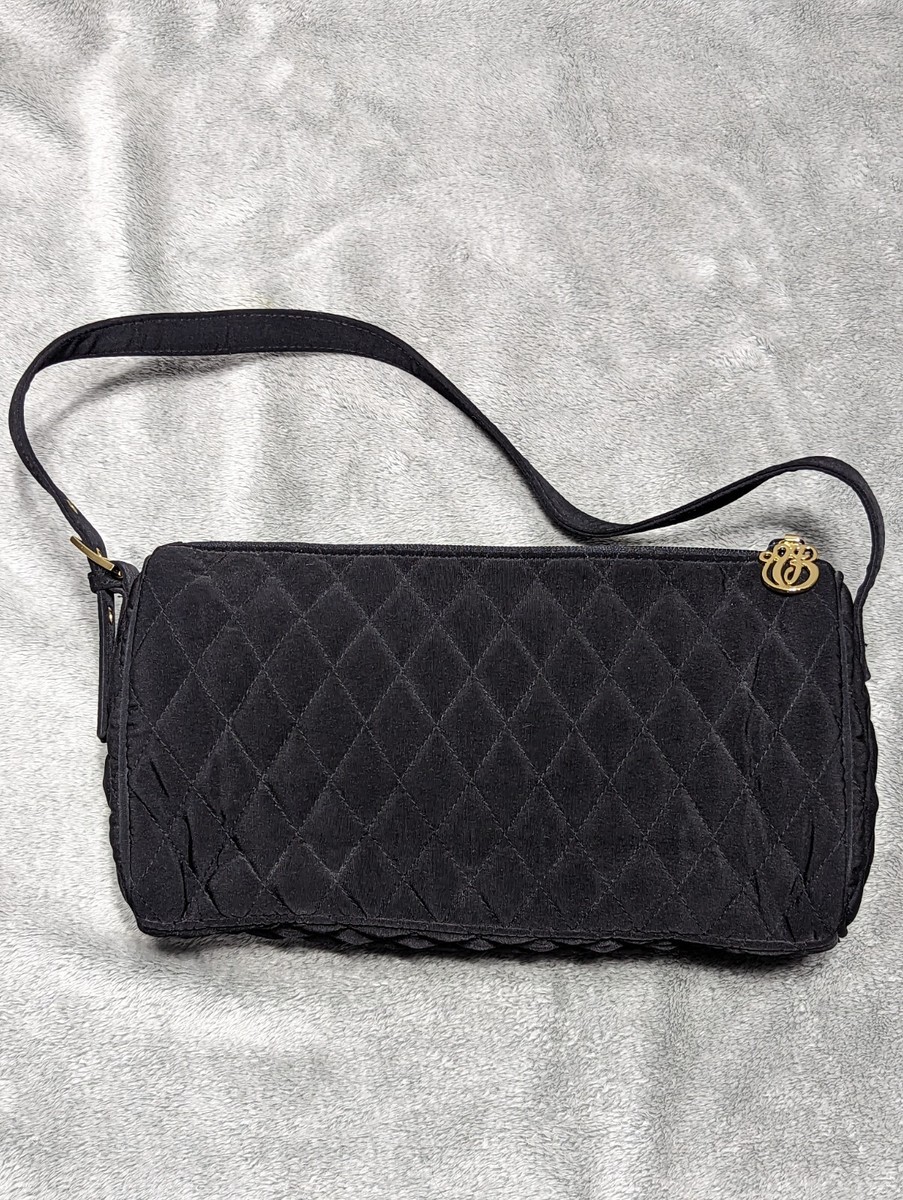 Vera Bradley Black Quilted Handbag Gold Hardware | eBay display picture 2