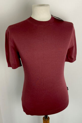 Ermenegildo Z ZEGNA ZZEGNA Wine Stretch Cotton T-Shirt TShirt Top RRP: £260.00