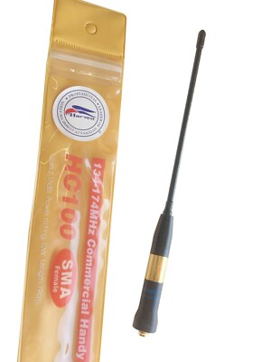 Harvest HC-100 134-174MHz VHF Commercial HT Antenna  (SMA Female or Male)