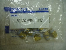 PISCO - OEM 1/4" Brass Tube Connection / Valve Connector - PC1/4-N1U - Bag of 10
