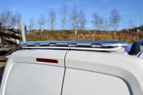Rear Roof Bar + LEDs To Fit Volkswagen Caddy 2015 - 2021 Van Top Stainless Steel - Picture 11 of 12