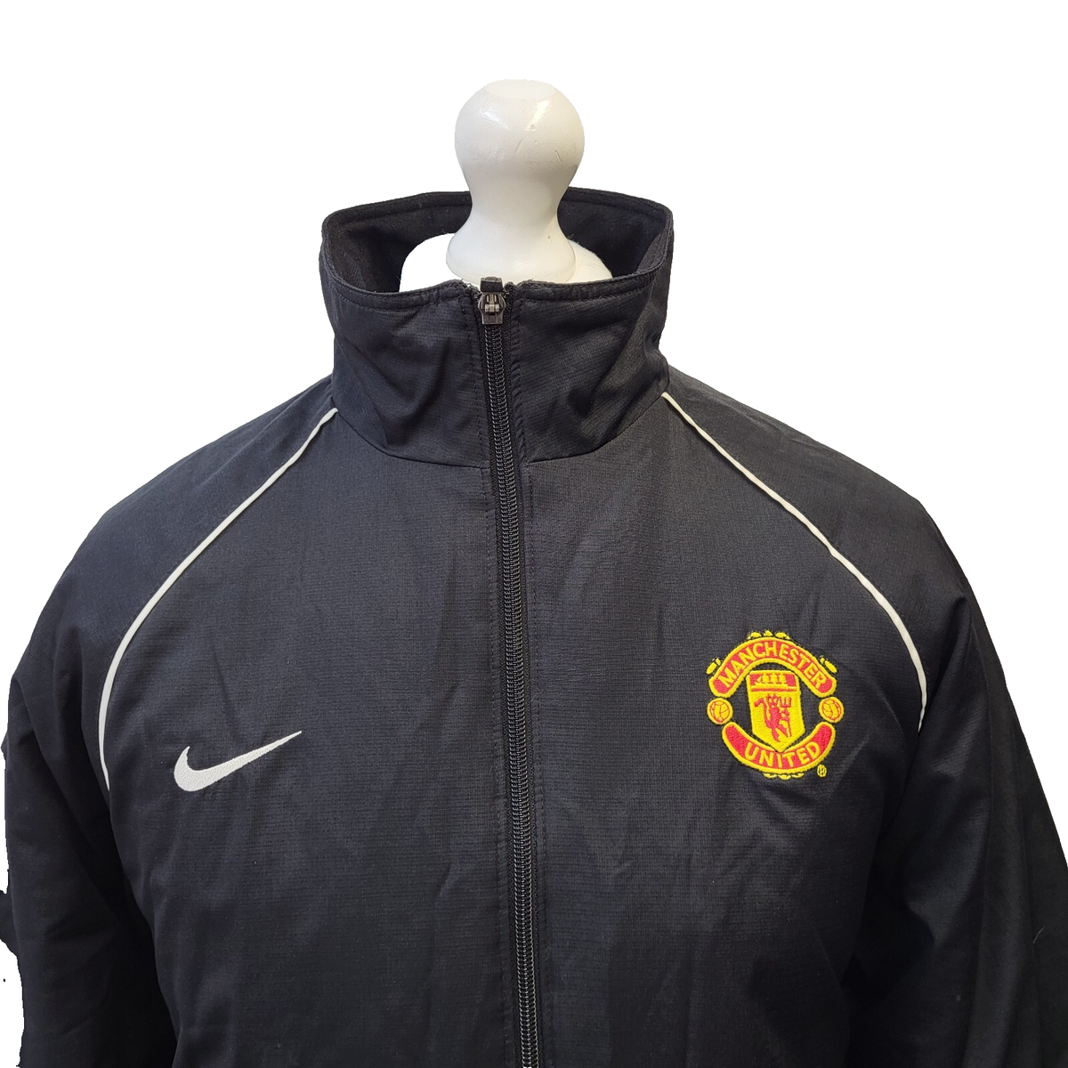 Nike Black Manchester Utd Zipped Sports Jacket Uk Men's Size S