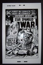 Large Production Art STAR SPANGLED WAR STORIES #164 cover, JOE KUBERT art, 11x17