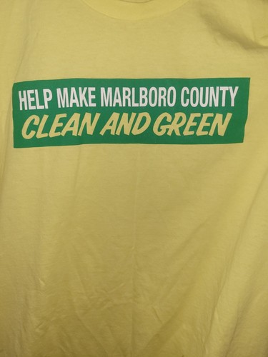 BENNETTSVILLE SC " KEEP MARLBORO COUNTY CLEAN AND GREEN" T SHIRT 2 For 1 ! New - Picture 2 of 8