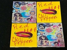 SET OF 4 HANDMADE CERAMIC WATERPROOF RED HOT CHILI PEPPERS DRINK COASTERS