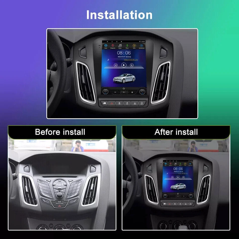4+64G For Ford Focus MK3 2012-2018 Android 13 Apple Carplay Car Radio Stereo GPS - Image 2 of 4