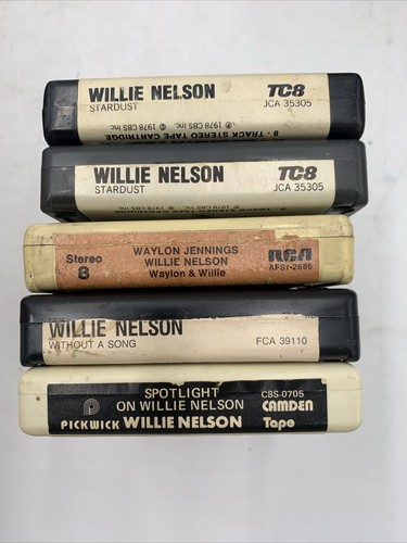 Menge 5 Vintage 8 Spur Bänder Willie Nelson Waylon Jennings & Stardust getestet - Bild 13 von 14