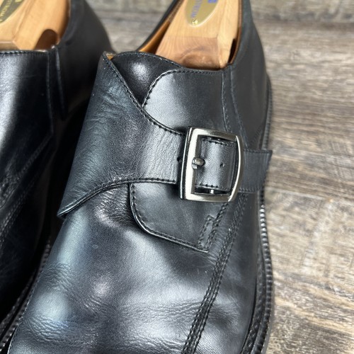 Johnston Murphy Monk Men's Shoes SZ 9.5 Black Leather Monk Buckle - Picture 4 of 20