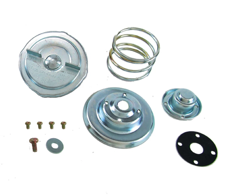 Novo!  1967 - 1970 Ford Mustang Pop tampa de gás aberta com emblema Cobra Jet prata - Imagem 2 de 4