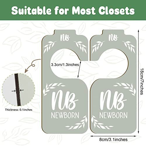 Wooden Baby Closet Dividers for Baby Clothes Organizer,Baby Closet Colorful - Picture 5 of 6
