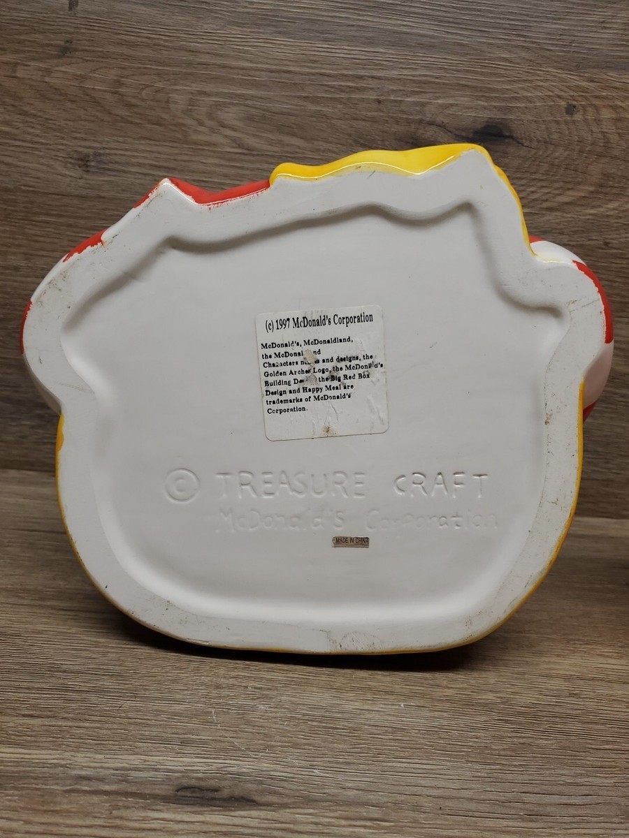 1997 McDonald's Ronald McDonald Ceramic Cookie Jar Treasure Craft