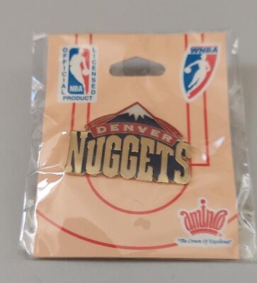 NBA Denver Nuggets Logo Pin Basketball AMINCO Sealed NIP 
