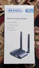 BRAIDOL 5G + 2.4G Dual Band Wireless HDMI Display Adaptor - 1080p Mac OS + Win