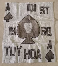 Vintage US Army 101st Airborne Tuy Hoa Vietnam Theater Made Flag