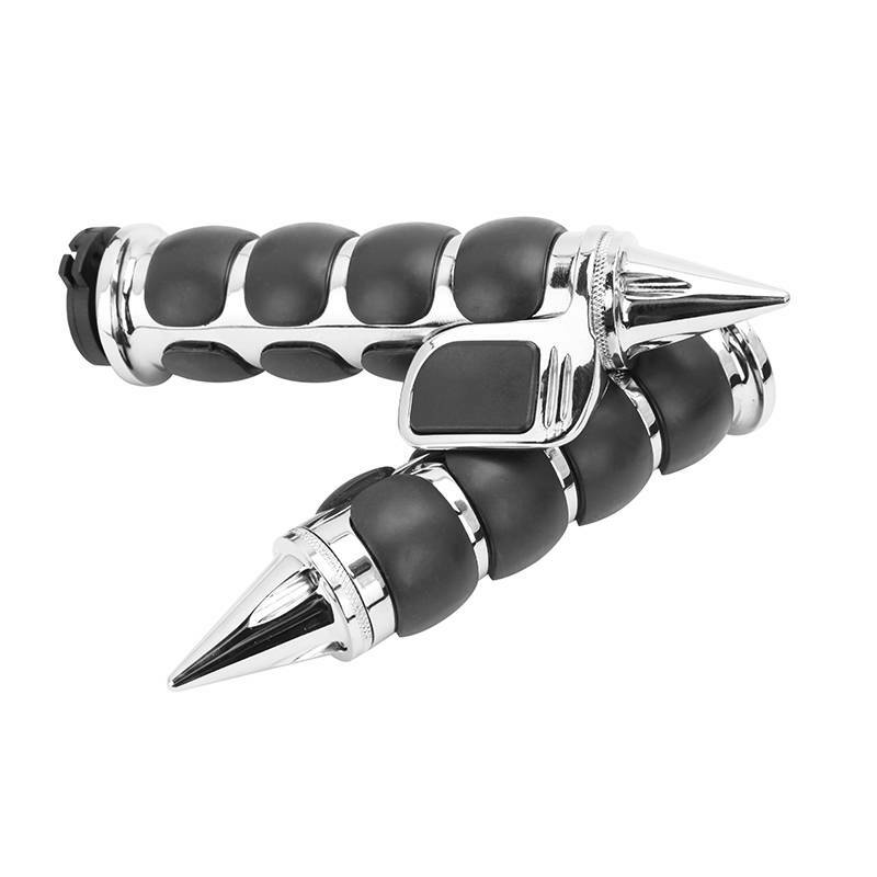 Chrome 1" 25mm Motorcycle Handlebar Grips For Yamaha VStar 1100 1300
