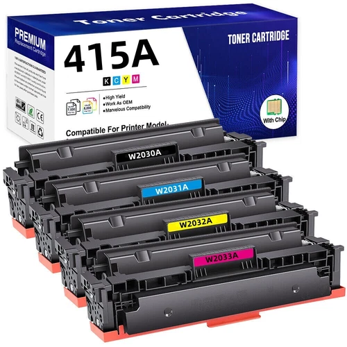 XXL Toner für HP 415A W2030A Color LaserJet Pro MFP M479FDW FDN M454DW M/K Chip