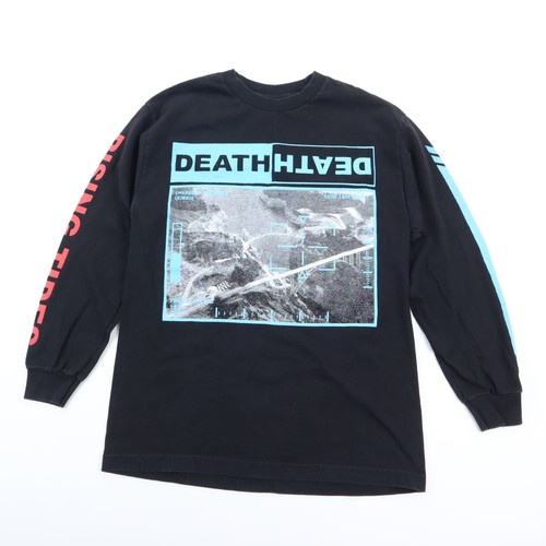 Mishka MNWKA T-Shirt Mens Medium Slim Black Death Rising Tides Global Sacrifice