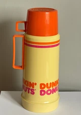 Ultra Rare Vintage Retro Original Large Dunkin' Donuts Thermos Flask Canada USA