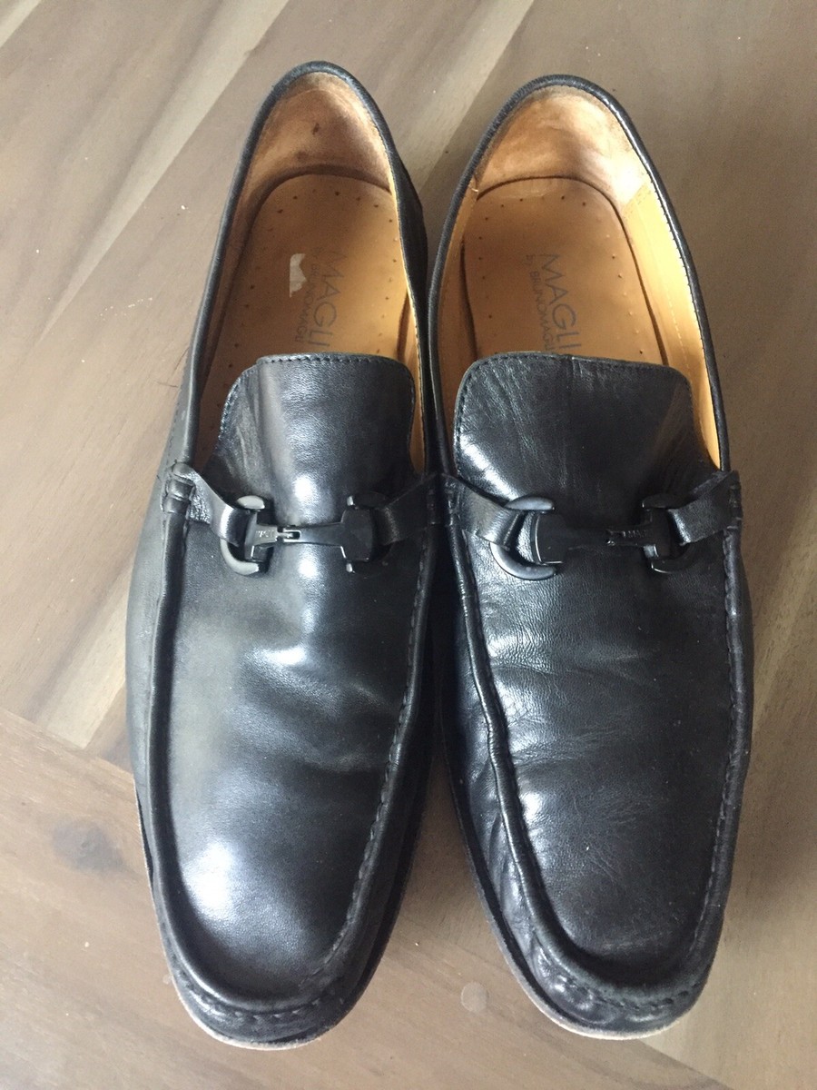 BRUNO MAGLI Black Leather Horse Bit Loafers Men display picture 1