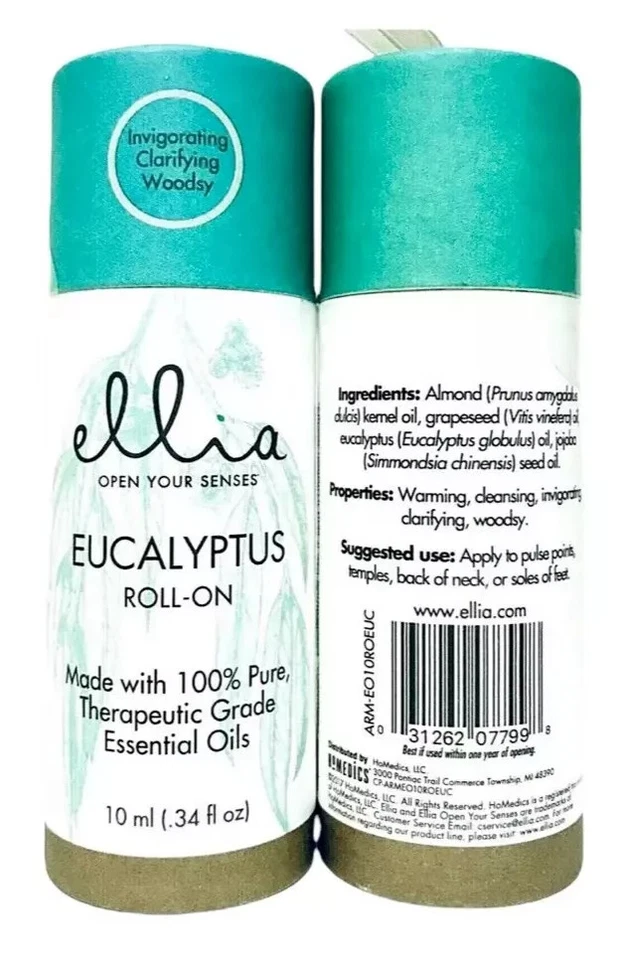 Aceite esencial HoMedics Ellia 10 ml eucalipto relax spa bienestar aromaterapia Foto 2 de 4