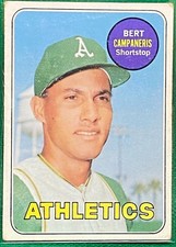 1969 Topps 495 Bert Campaneris Oakland A's Athletics