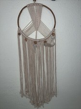 35" x 10" Bohemian Macrame Dreamcatcher Wall Hanging Decor