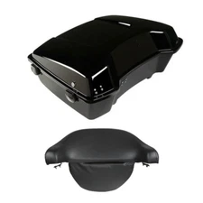 10.7'' Chopped Trunk Pad Backrest Fit For Harley Touring Road Street Glide 09-13