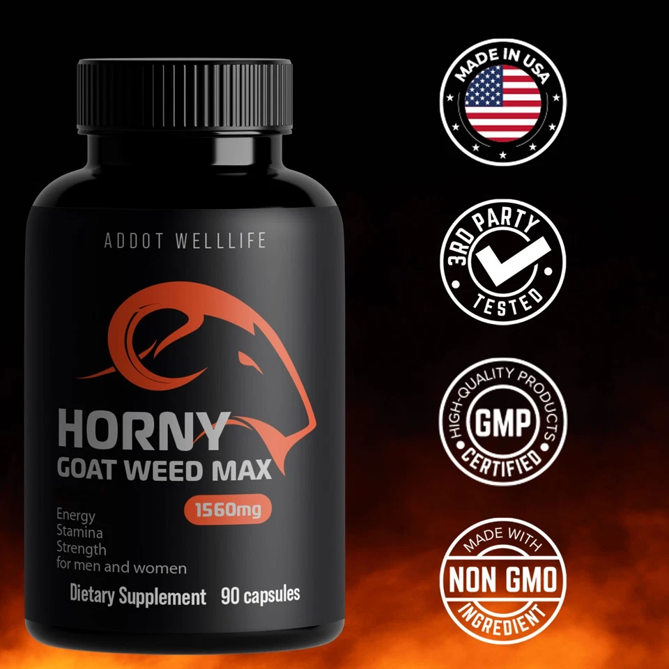 Horny Goat Weed Extract 1560mg Maca, Saw Palmetto Ginseng, Arginine 90 caps - Image 4 of 4