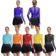 Women Leotard Stage Dresses Competition Costumes Lyrical Modern Dance Bodysuit
