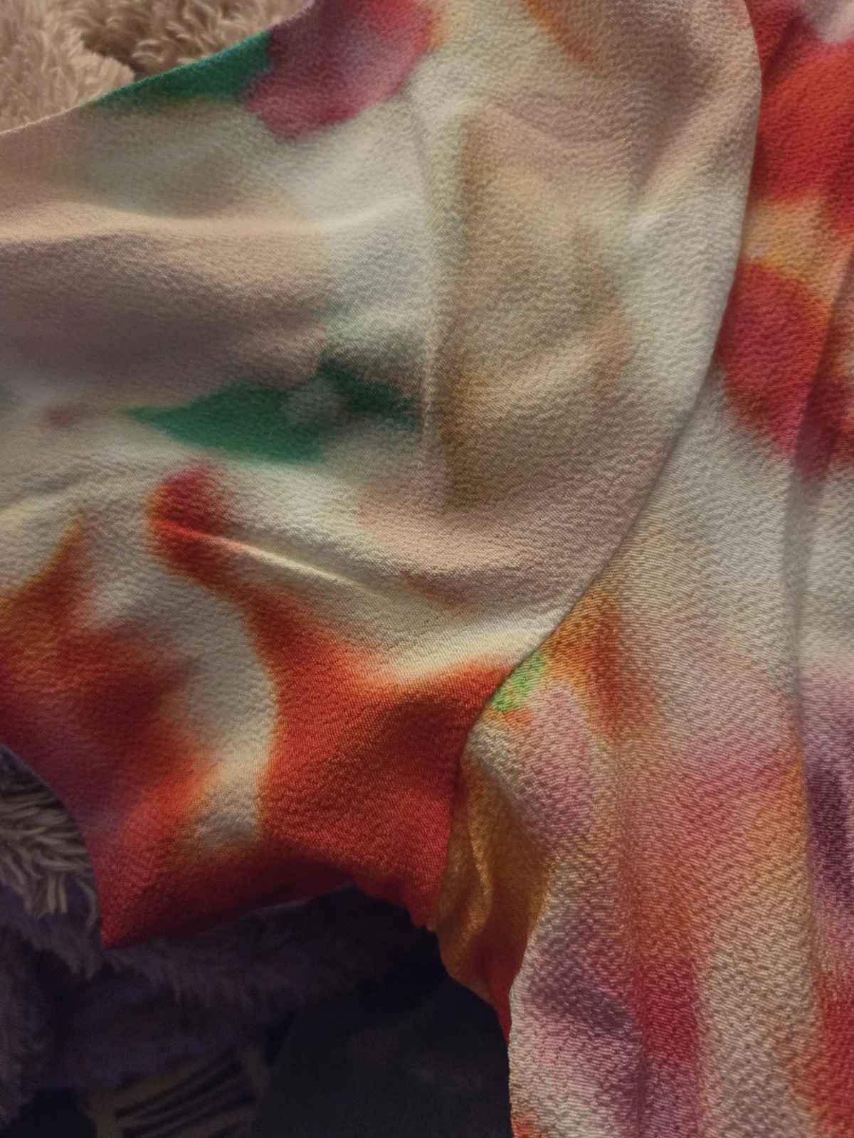 Top blusa Kate Spade taglia 14 rosso stampa floreale viscosa manica corta peplo zip